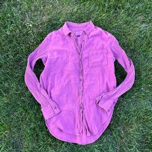 Pink/purple madewell button down top